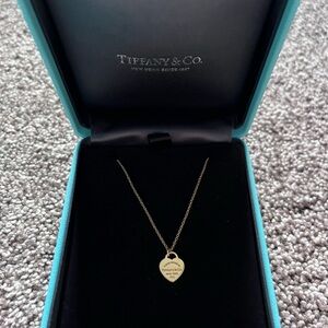 Tiffany Gold mini heart necklace
